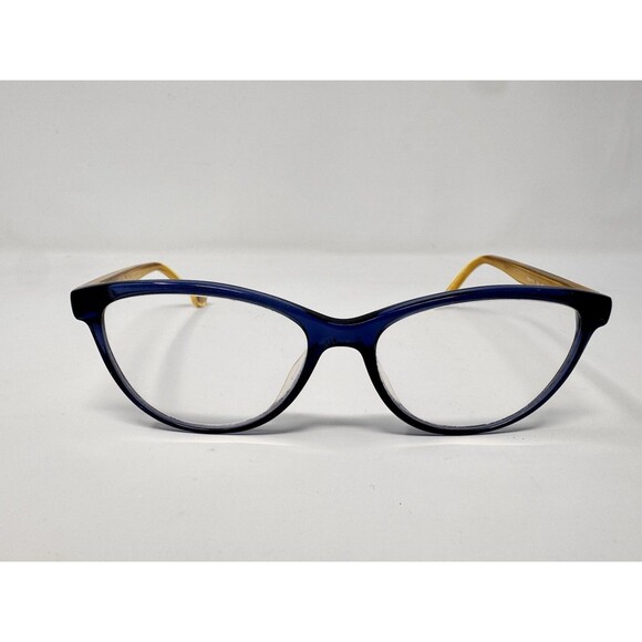 Carolina Herrera VHE677K Eyeglass Frames Only Blue Gold COL 0D99 52-17-140 main image 12